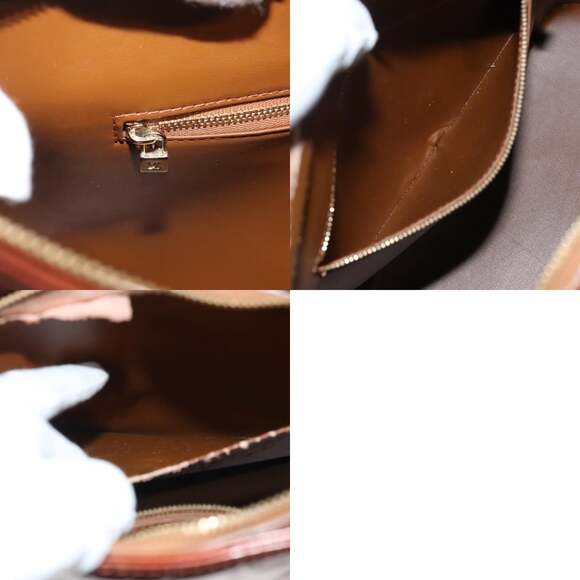 LOUIS VUITTON Monogram Vernis Houston Hand Bag Bronze M91122 - Picture 13 of 13